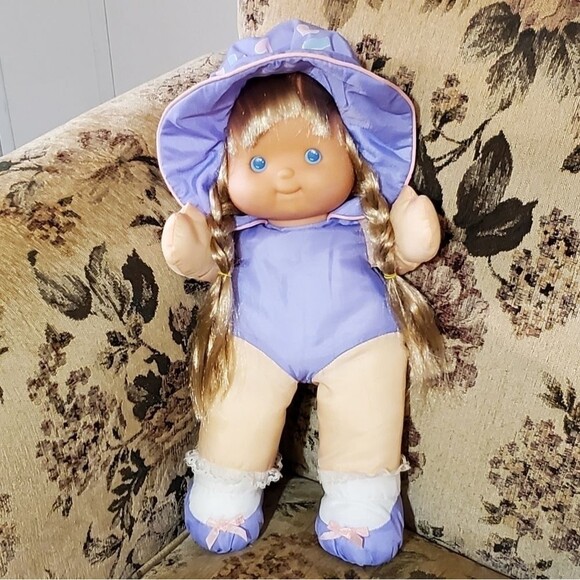 VINTAGE FISHER PRICE Pretty Hair Puffalump Lavender 15" Stuffed Toy 1992 - Picture 1 of 9
